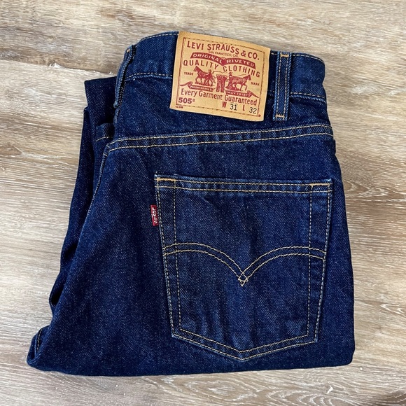 VTG 90sLevis 505 Regular Fit Straight Leg Rigid Denim Jeans